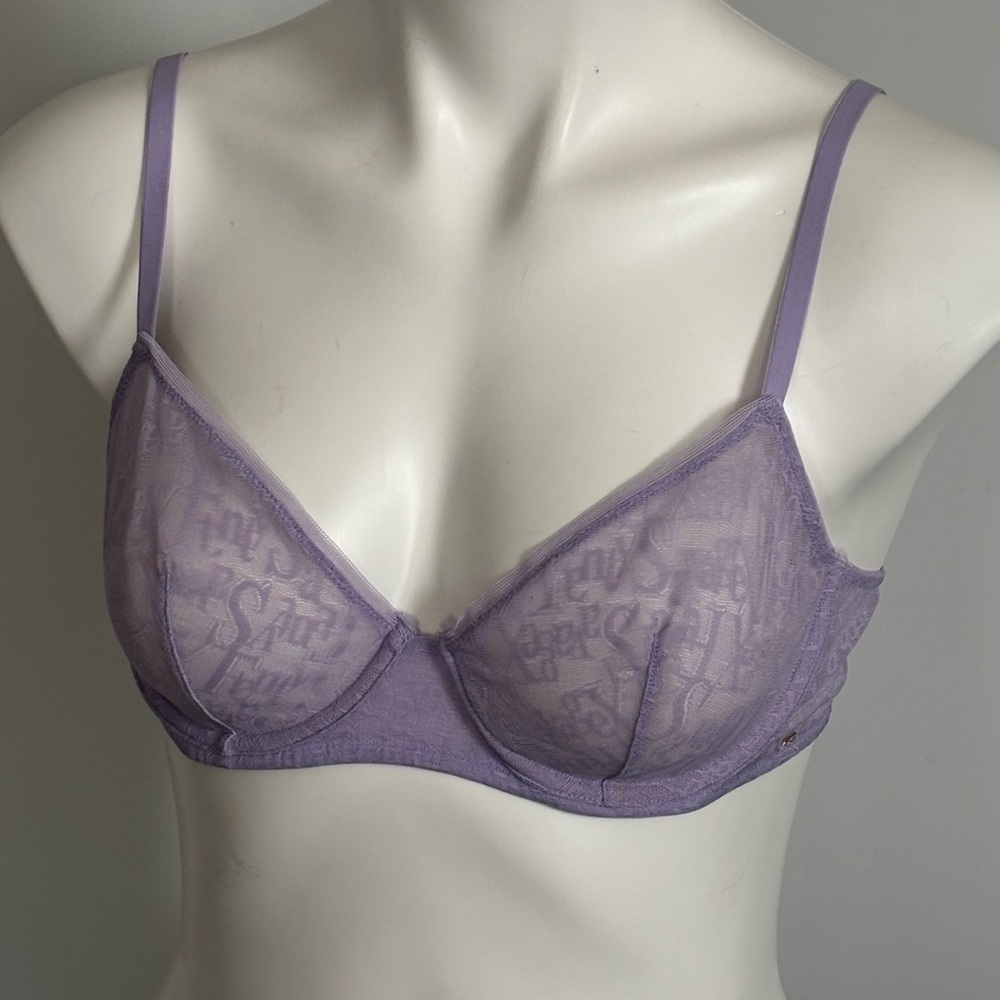 Savage X Fenty Lilac Sheer Bra NWOT